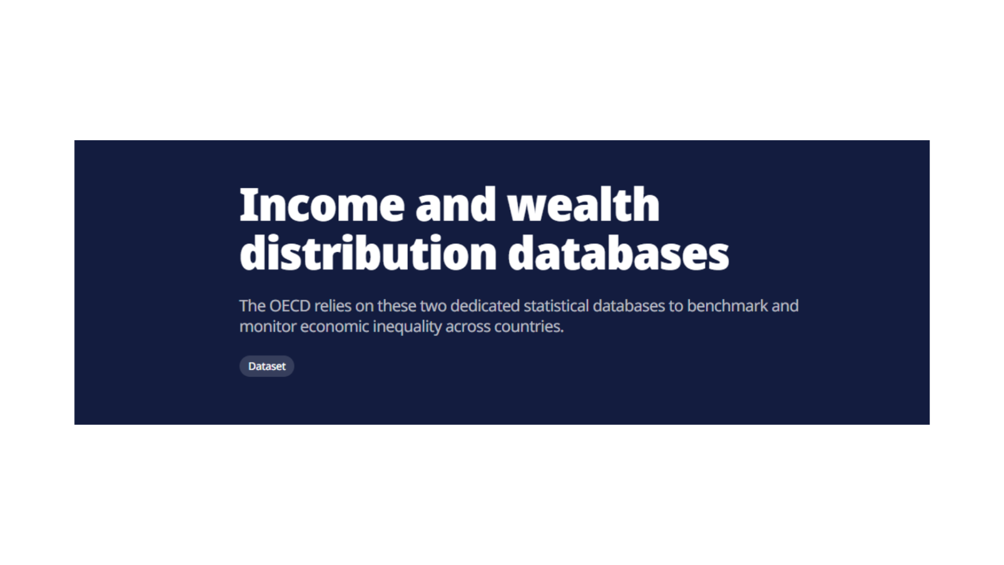 OECD Income and wealth distribution databases